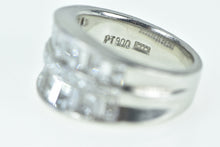 Load image into Gallery viewer, Platinum 3.06 Ctw Princess Baguette Diamond Band Ring