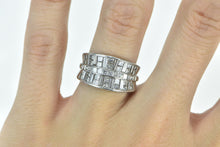 Load image into Gallery viewer, Platinum 3.06 Ctw Princess Baguette Diamond Band Ring