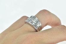 Load image into Gallery viewer, Platinum 3.06 Ctw Princess Baguette Diamond Band Ring