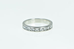 Platinum 0.54 Ctw Diamond Classic Wedding Band Ring