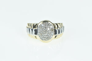 10K 0.46 Ctw Diamond Oval Cluster Fashion Ring Yellow Gold