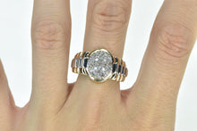 Load image into Gallery viewer, 10K 0.46 Ctw Diamond Oval Cluster Fashion Ring Yellow Gold