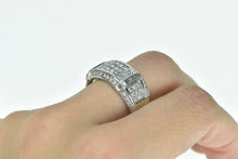 Load image into Gallery viewer, 10K 1.02 Ctw Diamond Encrusted Wedding Band Ring White Gold