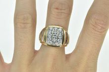 Load image into Gallery viewer, 14K 1.00 Ctw Diamond Squared Vintage Men&#39;s Ring Yellow Gold