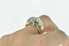 Load image into Gallery viewer, 14K 1.00 Ctw Diamond Squared Vintage Men&#39;s Ring Yellow Gold