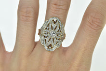 Load image into Gallery viewer, 14K Diamond Encrusted Wavy Curvy Statement Ring Yellow Gold