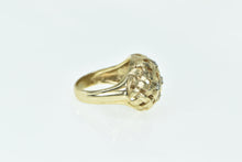 Load image into Gallery viewer, 14K Diamond Woven Domed Vintage Cocktail Ring Yellow Gold