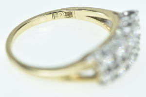 14K 0.40 Ctw Diamond Squared Vintage Band Ring Yellow Gold