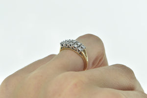 14K 0.40 Ctw Diamond Squared Vintage Band Ring Yellow Gold