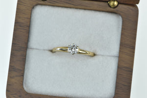 14K 0.43 Ct Old Euro Cut Diamond Engagement Ring Yellow Gold