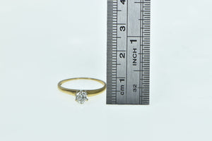 14K 0.43 Ct Old Euro Cut Diamond Engagement Ring Yellow Gold