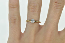 Load image into Gallery viewer, 14K 0.43 Ct Old Euro Cut Diamond Engagement Ring Yellow Gold