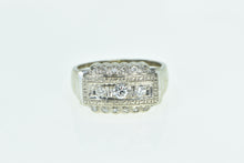 Load image into Gallery viewer, 14K 0.40 Ctw Art Deco Diamond Squared Statement Ring White Gold