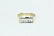 Load image into Gallery viewer, 14K 0.15 Ctw Squared Vintage Statement Men&#39;s Ring Yellow Gold