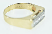 Load image into Gallery viewer, 14K 0.15 Ctw Squared Vintage Statement Men&#39;s Ring Yellow Gold