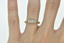 Load image into Gallery viewer, 14K 0.58 Ctw Three Diamond Classic Engagement Ring Yellow Gold