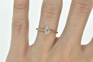 14K 0.36 Ct Marquise Diamond Solitaire Engagement Ring Yellow Gold