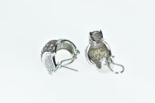 Load image into Gallery viewer, 10K 1.67 Ctw White &amp; Fancy Diamond French Clip Earrings White Gold