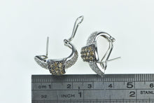 Load image into Gallery viewer, 10K 1.67 Ctw White &amp; Fancy Diamond French Clip Earrings White Gold