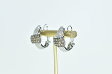 Load image into Gallery viewer, 10K 1.67 Ctw White &amp; Fancy Diamond French Clip Earrings White Gold