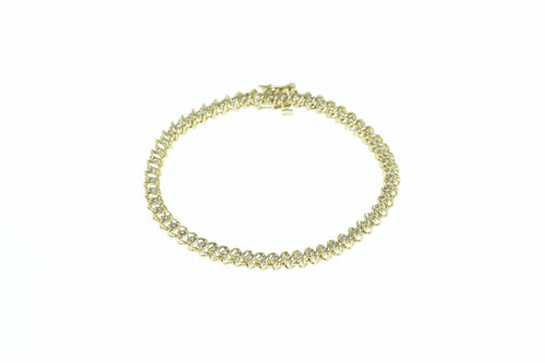 10K 0.82 Ctw Diamond Vintage Classic Tennis Bracelet 7