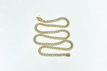 Load image into Gallery viewer, 10K 13.48 Ctw Pave Diamond Encrusted Curb Chain Necklace 21.75&quot; Yellow Gold