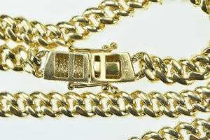 10K 13.48 Ctw Pave Diamond Encrusted Curb Chain Necklace 21.75" Yellow Gold