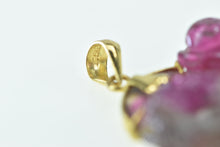 Load image into Gallery viewer, 18K Carved Tourmaline Chinese Dragon Statement Pendant Yellow Gold