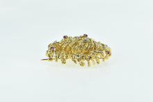 Load image into Gallery viewer, 18K Vintage Tiffany &amp; Co Ruby &amp; Diamond Swirl Twist Pin/Brooch Yellow Gold