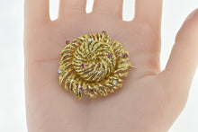 Load image into Gallery viewer, 18K Vintage Tiffany &amp; Co Ruby &amp; Diamond Swirl Twist Pin/Brooch Yellow Gold