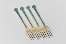 Load image into Gallery viewer, Sterling Silver David Andersen Enamel Fork Set