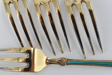 Load image into Gallery viewer, Sterling Silver David Andersen Enamel Fork Set