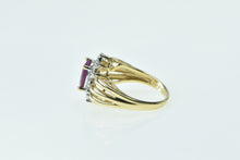 Load image into Gallery viewer, 14K Oval Natural Ruby Diamond Halo Statement Ring Yellow Gold