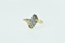 Load image into Gallery viewer, 14K Vintage Diamond Squared Cluster Bypass Ring Yellow Gold