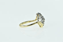 Load image into Gallery viewer, 14K Vintage Diamond Squared Cluster Bypass Ring Yellow Gold