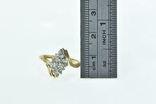 Load image into Gallery viewer, 14K Vintage Diamond Squared Cluster Bypass Ring Yellow Gold