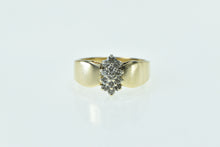 Load image into Gallery viewer, 14K Oval Diamond Cluster Vintage Statement Ring Yellow Gold