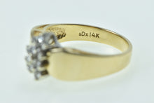 Load image into Gallery viewer, 14K Oval Diamond Cluster Vintage Statement Ring Yellow Gold