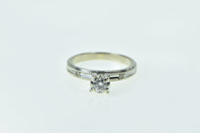 Load image into Gallery viewer, 14K 1940&#39;s 0.15 Ct Diamond Solitaire Promise Ring White Gold