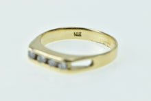 Load image into Gallery viewer, 14K Vintage Diamond Squared Stacking Band Ring Yellow Gold