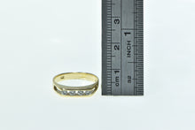 Load image into Gallery viewer, 14K Vintage Diamond Squared Stacking Band Ring Yellow Gold