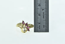 Load image into Gallery viewer, 14K Marquise Ruby Diamond Freeform Cluster Ring Yellow Gold