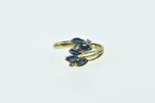 Load image into Gallery viewer, 14K Marquise Sapphire Diamond Accent Vintage Ring Yellow Gold