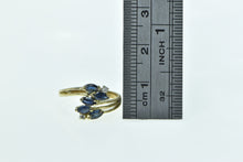 Load image into Gallery viewer, 14K Marquise Sapphire Diamond Accent Vintage Ring Yellow Gold