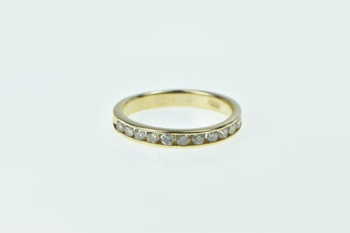 14K 0.36 Ctw Diamond Classic Wedding Band Ring Yellow Gold