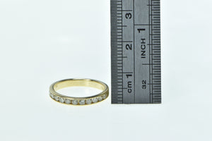 14K 0.36 Ctw Diamond Classic Wedding Band Ring Yellow Gold