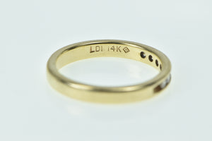 14K 0.14 Ctw Diamond Wedding Band Ring Yellow Gold