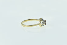 Load image into Gallery viewer, 14K Round Amethyst Diamond Halo Flower Bypass Ring Yellow Gold