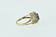 Load image into Gallery viewer, 10K Natural Ruby Diamond Halo Vintage Statement Ring Yellow Gold