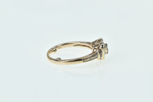 Load image into Gallery viewer, 10K Sapphire Diamond Heart Love Symbol Promise Ring Rose Gold